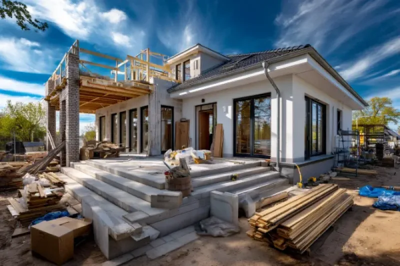 Einfamilienhaus im Bauzustand