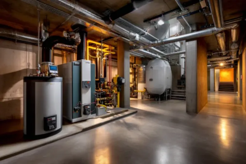 Heizungskeller in einem Mehrfamilienhaus