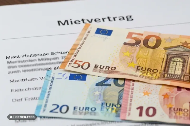 Symbolbild: Geldscheine liegen auf einem Mietvertrag