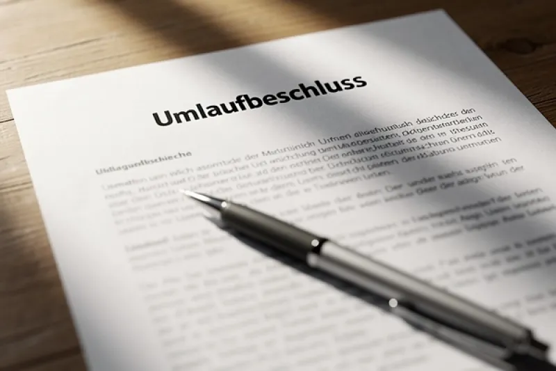 Dokument mit der Überschrift "Umlaufbeschluss"